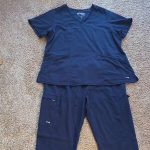 Grey's Anatomy Navy Scrubs - XLT/2X